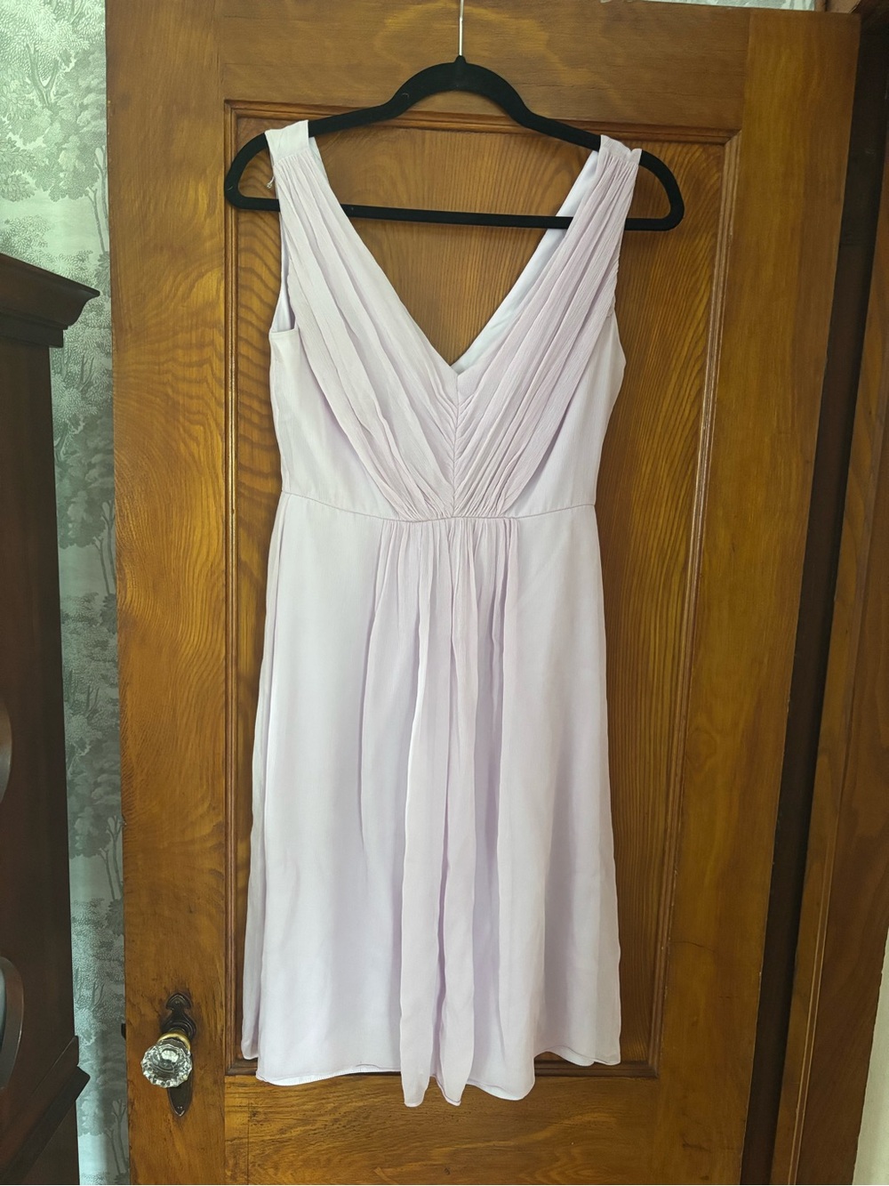 J. Crew Sleeveless V-Neck Midi Dress in Lilac